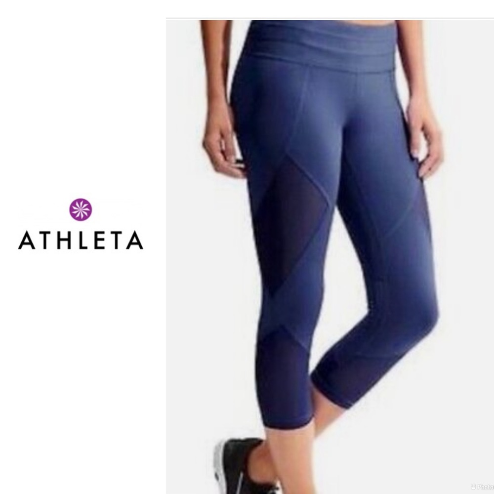 Athleta Sonar Mesh crop leggings